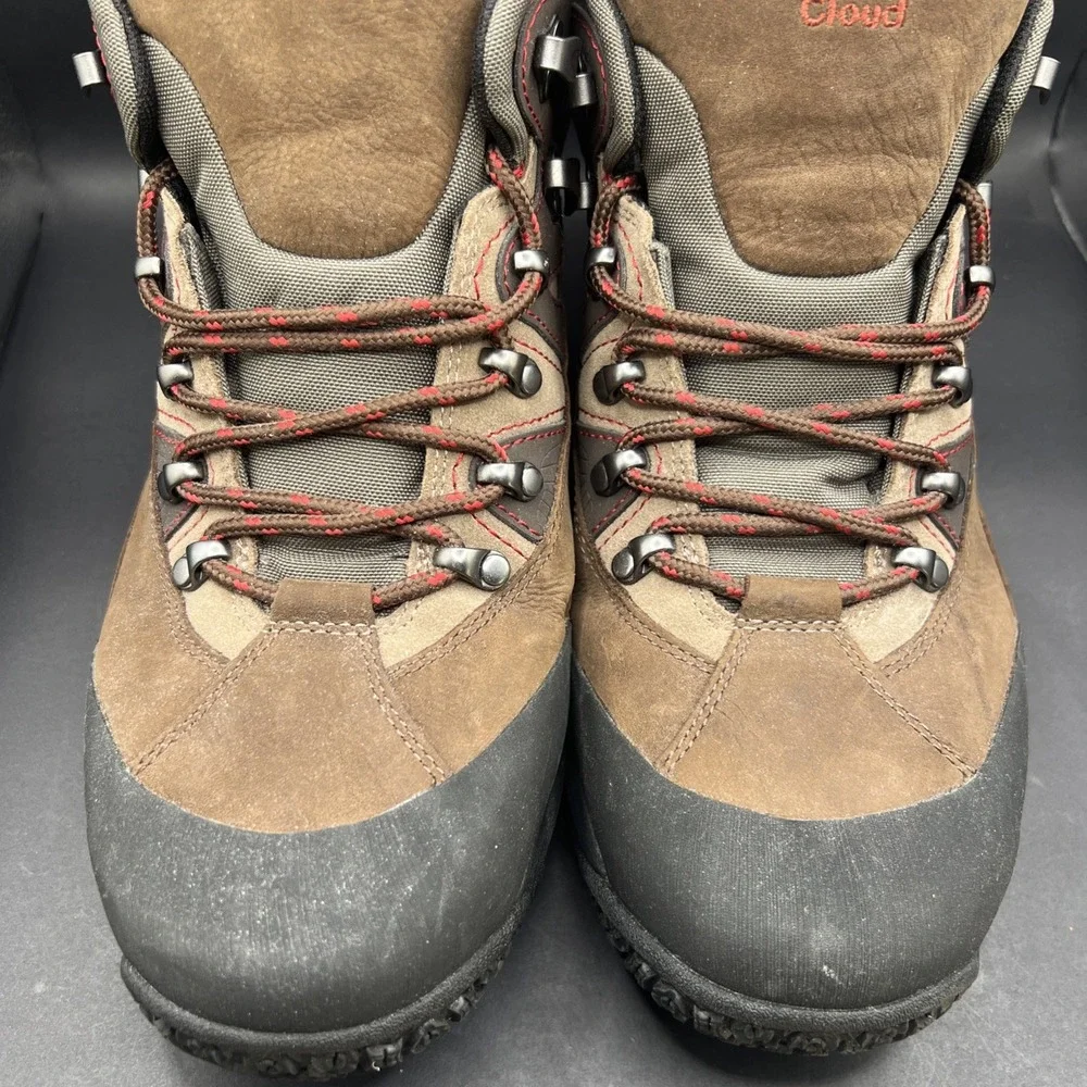 Dunham Cloud Mens 12 4E Waterproof Leather Hiking Boots Brown Mid Hiker MCR6630B